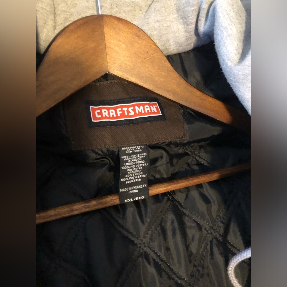 Craftsman Work Dark Brown Canvas Jacket with Hoodie - Picture 2 of 16